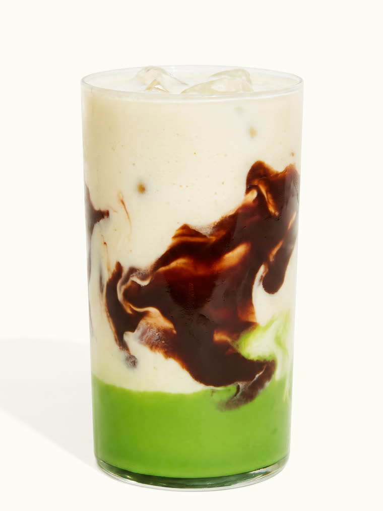 Iced chocolate protein matcha