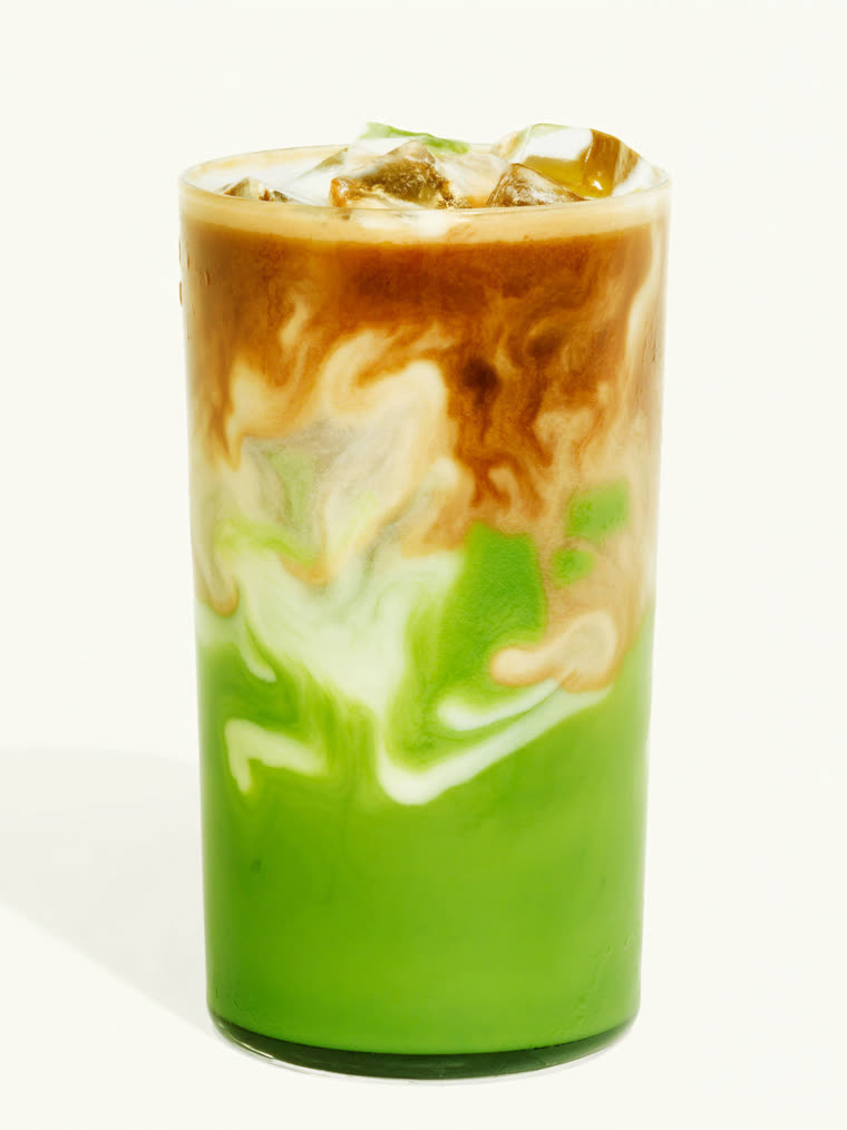 Dirty matcha latte